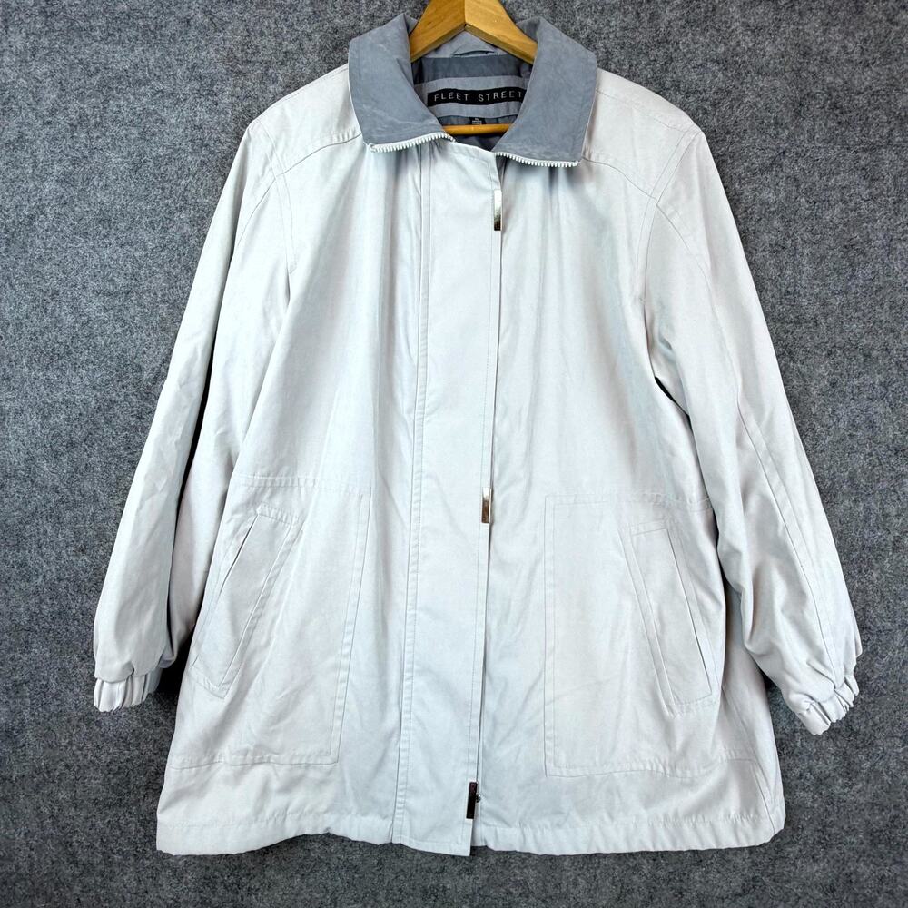 Fleet Street Jacket Womens XL Grey Lined Quiet‎ Luxury Chic Casual Elegance